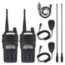 2 unids/lote BaoFeng real 8W UV-82 Radio bidireccional de alta potencia Radio portátil de doble banda VHF/UHF 10 km de largo alcance Walkie Talkie UV82