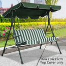 Green/Beige Swing Top Cover Canopy Replacement Porch Patio Outdoor Canopy Swing Chair Awning Protection Against UV Rays