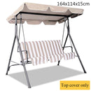 Green/Beige Swing Top Cover Canopy Replacement Porch Patio Outdoor Canopy Swing Chair Awning Protection Against UV Rays