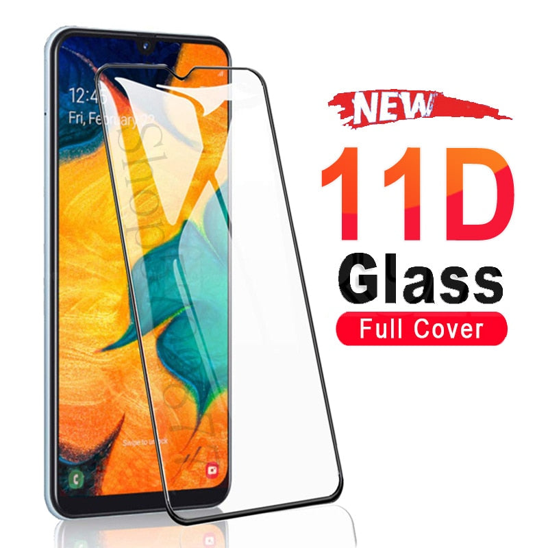 Vidrio templado 11D para Samsung Galaxy A01 A11 A21 A31 A41 A51 A71 Protector de pantalla Glas M11 M21 M31 M51 A30 A50 Vidrio protector