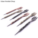 Mace/Retro/Twist Shape Aluminum Smoking Set Hookah Sheesha Fork Chicha Narguile Cachimba Nargile Accessories Drop Shipping
