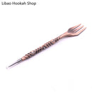 Mace/Retro/Twist Shape Aluminum Smoking Set Hookah Sheesha Fork Chicha Narguile Cachimba Nargile Accessories Drop Shipping