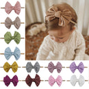 New Baby Girls Elastic Bow Headband Fashion Hair Bows Knot Nylon Hair Bands Newborn Toddler Kids Headwear Hair Accessories