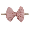 New Baby Girls Elastic Bow Headband Fashion Hair Bows Knot Nylon Hair Bands Newborn Toddler Kids Headwear Hair Accessories
