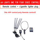 Led Car Foot Ambient Light With USB Cigarette Lighter Backlight Music Control App RGB Auto Interior Decorative Atmosphere Lights