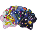 reusable cloth pads for periods, red micro-fleece inner menstrual pad with wings, 4 sizes women sanitary day and night pads