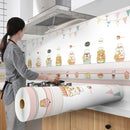 60X300cm Wallpaper Cartoon Modern Style For Kitchen Living Room Desktop Waterproof Furniture Self-Adhesive Paper Home Decoration