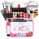 POPFEEL All In One Makeup Kit(Eyeshadow, LiGloss,Lipstick,Brushes,Eyebrow,Concealer)Beauty Cosmetic Bag