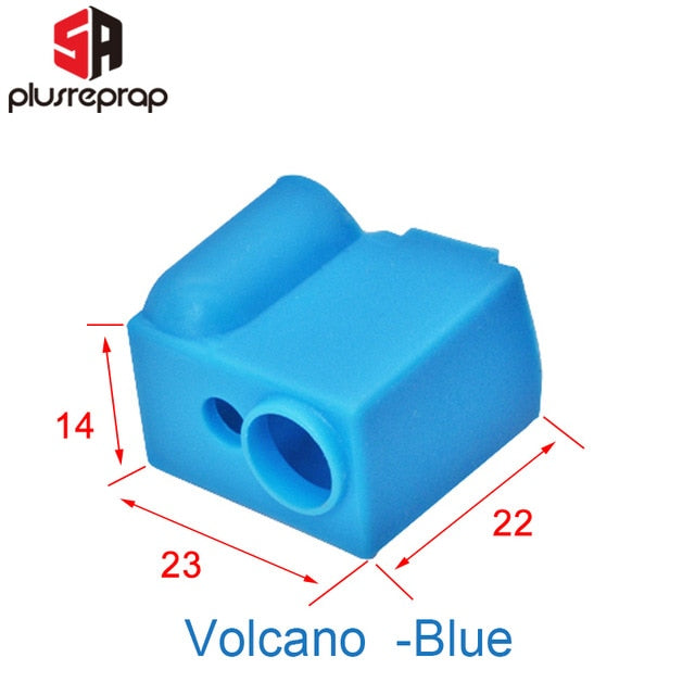 Piezas de impresora 3D calcetín de silicona para V6 Volcano MK8/MK9/CR10/CR10S bloque calentado cubierta de mantenimiento caliente