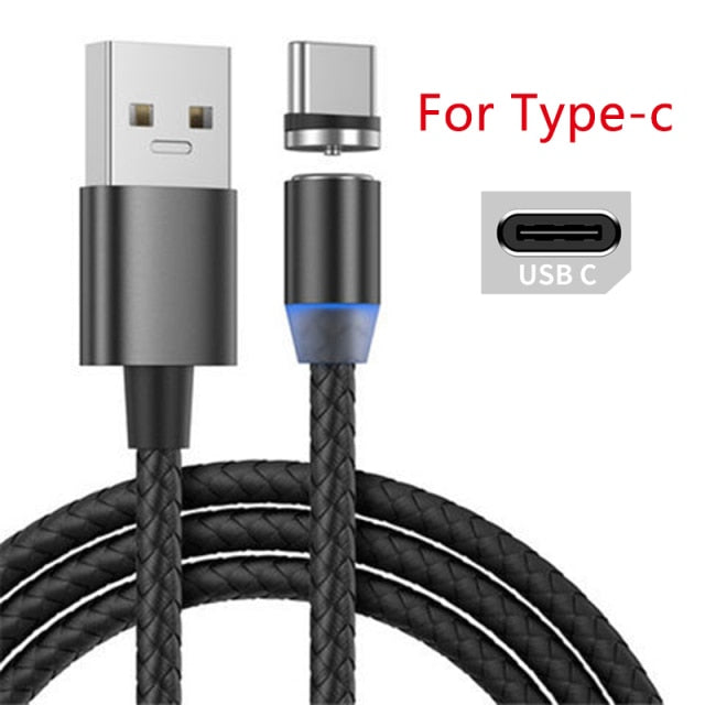 Magnetisches Micro-USB-Kabel für iPhone Samsung Android Schnelllademagnet-Ladegerät USB-Typ-C-Kabel Handykabel Draht