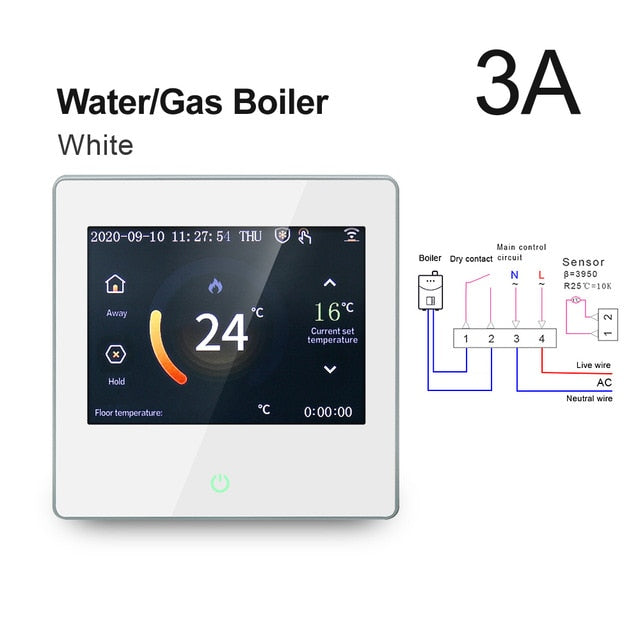 AVATTO Smart WiFi Thermostat Temperaturregler Wasser Elektrische Fußbodenheizung Wasser Gasboiler mit Tuya APP Fernbedienung