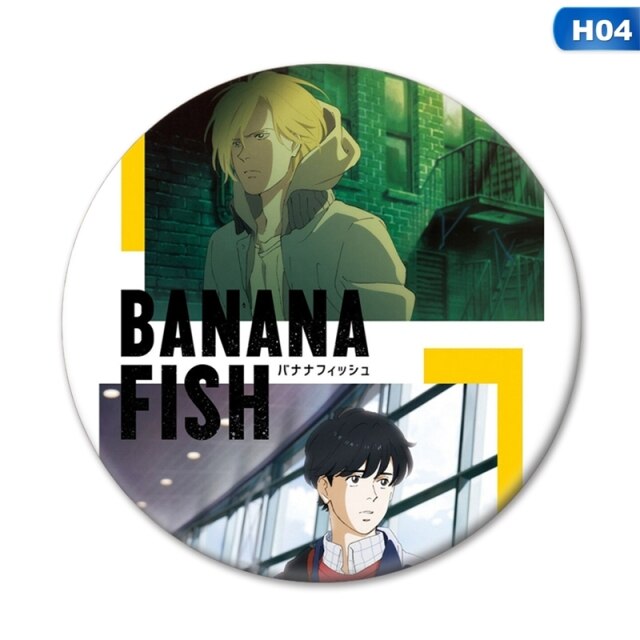 New Manga Anime BANANA FISH Okumura Eiji Cosplay Badge Brooch Pins Cartoon Collection Badges For Backpacks