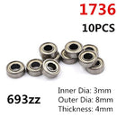 10pc 693ZZ 605RS 605ZZ 698ZZ 624ZZ 694ZZ 695ZZ 696ZZ Miniature Ball Bearings Small Double Shielded