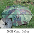 YADA Outdoor Umbrella Hat Novelty Foldable Sun&Rainy Day Hands Free Rainbow Folding & Waterproof Multicolor Hat Cap Stock YS0018