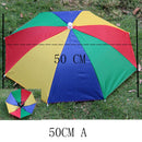 YADA Outdoor Umbrella Hat Novelty Foldable Sun&Rainy Day Hands Free Rainbow Folding & Waterproof Multicolor Hat Cap Stock YS0018