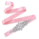 TOPQUEEN S01, cinturones de boda de lujo con diamantes de imitación plateados, fajas para vestido, accesorios femeninos, cinturón de lentejuelas para vestido de dama de honor