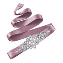 TOPQUEEN S01, cinturones de boda de lujo con diamantes de imitación plateados, fajas para vestido, accesorios femeninos, cinturón de lentejuelas para vestido de dama de honor