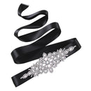 TOPQUEEN S01, cinturones de boda de lujo con diamantes de imitación plateados, fajas para vestido, accesorios femeninos, cinturón de lentejuelas para vestido de dama de honor