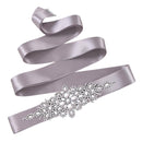 TOPQUEEN S01, cinturones de boda de lujo con diamantes de imitación plateados, fajas para vestido, accesorios femeninos, cinturón de lentejuelas para vestido de dama de honor