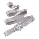 TOPQUEEN S01, cinturones de boda de lujo con diamantes de imitación plateados, fajas para vestido, accesorios femeninos, cinturón de lentejuelas para vestido de dama de honor