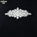TOPQUEEN S01, cinturones de boda de lujo con diamantes de imitación plateados, fajas para vestido, accesorios femeninos, cinturón de lentejuelas para vestido de dama de honor