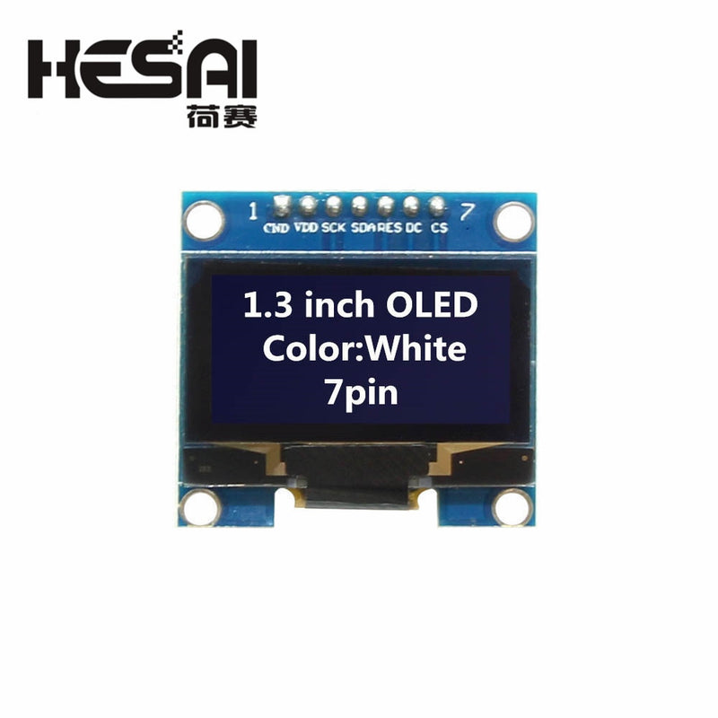 1,3-Zoll-OLED-Modul, weiße Farbe, 128 x 64 OLED-LCD-LED-Anzeigemodul, 1,3 IIC, I2C, SPI, kommunizieren für Arduino-Bausatz
