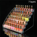 2/3/4/5/6/7 layers Nail Polish Display Stand Clear Cosmetic Varnish Display Rack Holder Essential Oil Bottle Organizer Storage