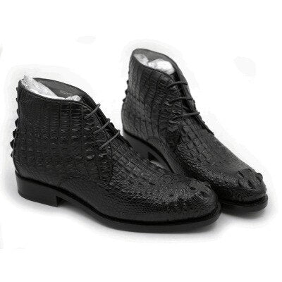 hubu benutzerdefinierte import krokodil männer stiefel reine manuelle männer stiefel trend nil krokodil kurze stiefel männer stiefel