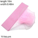 Rollo de Organza de tul para boda de 5/10m, tela de Organza de cristal transparente para decoración de boda, hilo de boda, suministros para eventos y fiestas de cumpleaños