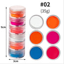 Neon Phosphor Pigment Powder Set Fluorescent Nail Glitter Eye Powder Manicure Decoration Nail Art Dust Pigment Paillettes