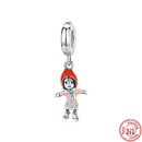 100% 925 Sterling Silber Feder Stammbaum Schneeflocken Junge baumeln Perlen passend für Original Pandora Charms Armbänder DIY Damen Schmuck