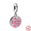 100% 925 Sterling Silber Feder Stammbaum Schneeflocken Junge baumeln Perlen passend für Original Pandora Charms Armbänder DIY Damen Schmuck