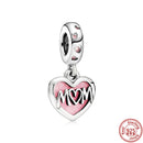 100% 925 Sterling Silber Feder Stammbaum Schneeflocken Junge baumeln Perlen passend für Original Pandora Charms Armbänder DIY Damen Schmuck