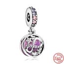 100% 925 Sterling Silber Feder Stammbaum Schneeflocken Junge baumeln Perlen passend für Original Pandora Charms Armbänder DIY Damen Schmuck