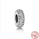 100% 925 Sterling Silber Feder Stammbaum Schneeflocken Junge baumeln Perlen passend für Original Pandora Charms Armbänder DIY Damen Schmuck