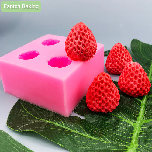 Silikonform für Obst, Erdbeere, Fondant, Schokolade, Gelee, Kuchenwerkzeug, Dekorationsform, Ofen, Dampf, erhältlich, DIY, Ton, Kunstharz