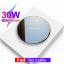 30W Qi Wireless Charger For iPhone 12 11 Pro Xs Max Mini X Xr 8 Induction Fast Wireless Charging Pad For Samsung s8 s9 s10 note
