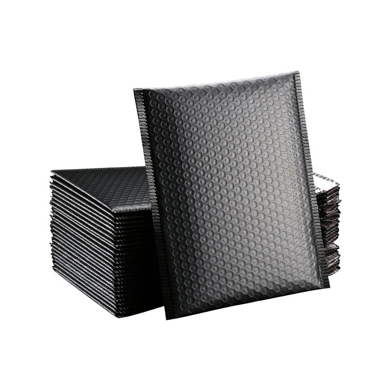 50 Stück schwarze Poly-Blasen-Versandtaschen Gepolsterte Umschläge für Geschenkverpackungen Gefütterte Poly-Versandtaschen Selbstklebend 15 x 19 cm Beutel
