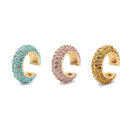 2020 nueva moda perla Ear Cuff Bohemia apilable en forma de C CZ diamantes de imitación pequeños pendientes de Clip para mujer joyería de boda