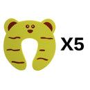 5Pcs/Lot Protection Baby Safety Cute Animal Security Door Stopper Baby Card Lock Newborn Care Child Finger Protector