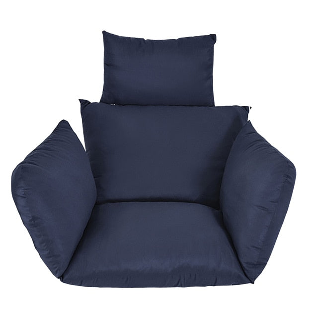 Hamaca colgante silla columpio jardín al aire libre asiento suave cojín asiento 220KG dormitorio silla colgante espalda con almohada