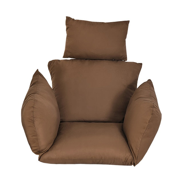 Hamaca colgante silla columpio jardín al aire libre asiento suave cojín asiento 220KG dormitorio silla colgante espalda con almohada