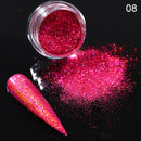 Holographics Powder Nail Glitter Laser Silver Pink Glitter Chrome Nail Powder Shimmer Gel Polish Flakes for Pigment Dust