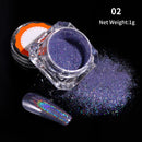 Holographics Powder Nail Glitter Laser Silver Pink Glitter Chrome Nail Powder Shimmer Gel Polish Flakes for Pigment Dust