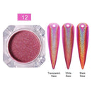 Holographics Powder Nail Glitter Laser Silver Pink Glitter Chrome Nail Powder Shimmer Gel Polish Flakes for Pigment Dust