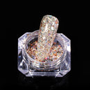 Holographics Powder Nail Glitter Laser Silver Pink Glitter Chrome Nail Powder Shimmer Gel Polish Flakes for Pigment Dust