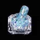 Holographics Powder Nail Glitter Laser Silver Pink Glitter Chrome Nail Powder Shimmer Gel Polish Flakes for Pigment Dust