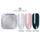 Holographics Powder Nail Glitter Laser Silver Pink Glitter Chrome Nail Powder Shimmer Gel Polish Flakes for Pigment Dust
