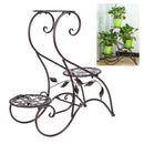 3 Tier Metal Plant Stand Flower Rack Pot Storage Rack Display Shelf Holder Home Indoor Outdoor Decor Garden Balcony 60x22x60cm