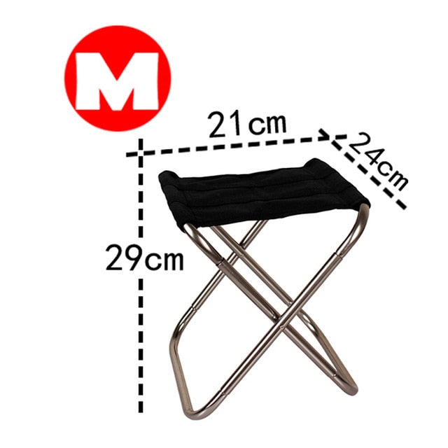 Silla plegable para acampar, silla ligera para Picnic, silla de pesca, tela de aluminio plegable, silla de playa portátil para exteriores, muebles de exterior